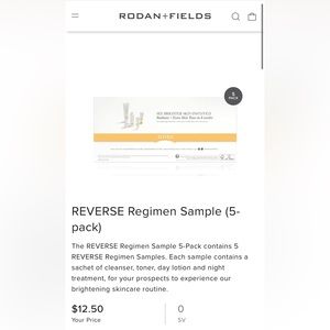 RODAN AND FIELDS REVERSE Sample Pack.